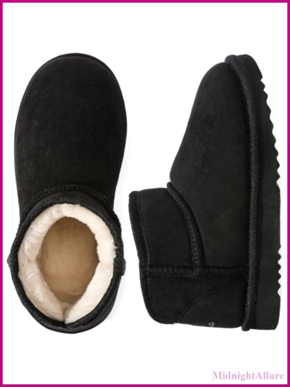 Suede Faux Fur Lined Ankle Bootie Slippers Memory Foam House Shoes
